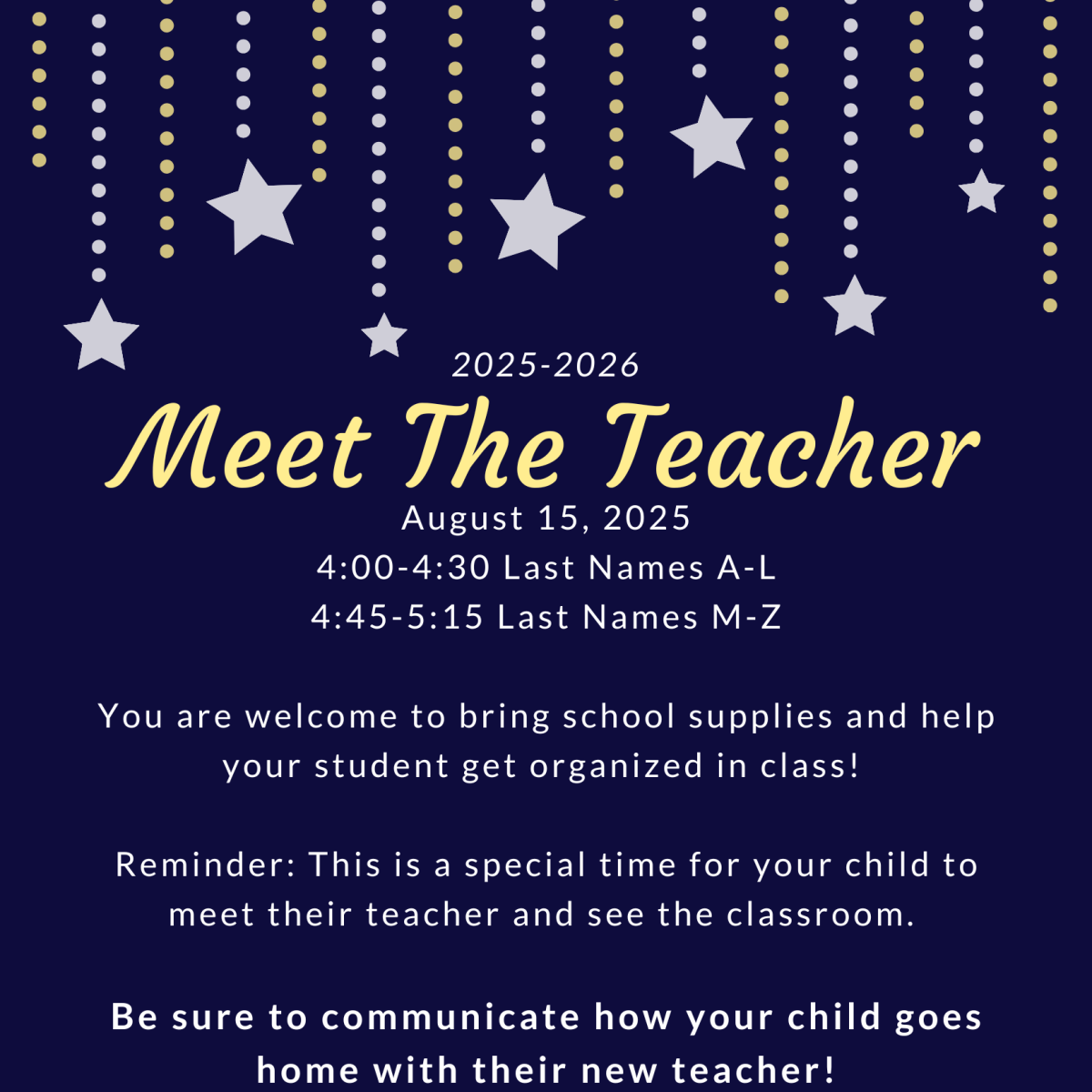 Meet the Teacher flyer image