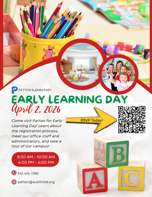 Join us April 2nd for Early Learning Day at Patton! 